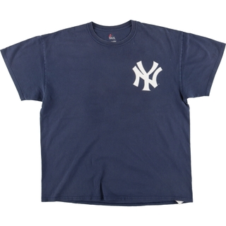 古着 majestic MLB NEW YORK YANKEES ニューヨークヤンキース スポーツTシャツ メンズXL /eaa313986(Tシャツ/カットソー(半袖/袖なし))