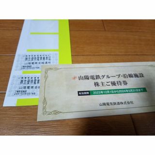 山陽電鉄　株主優待乗車券　2枚　匿名配送　冊子付(その他)