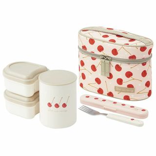 スケーター(Skater) 抗菌 保温弁当箱 ランチジャー Dot & チェリー(弁当用品)