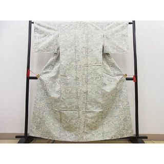 平和屋野田店■上質な紬　流水花文　逸品　BAAC8625pk(着物)