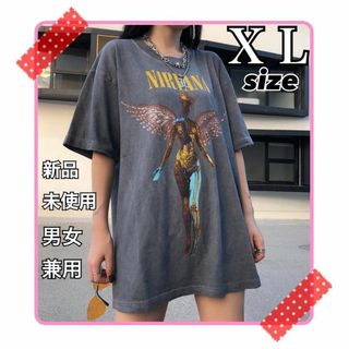 Tシャツ ★Nirvana ニルヴァーナ★ プリントバンド ロック系 グレー(Tシャツ/カットソー(半袖/袖なし))