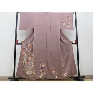 平和屋野田店■訪問着　刺繍　牡丹花文　逸品　BAAC3197kg(着物)
