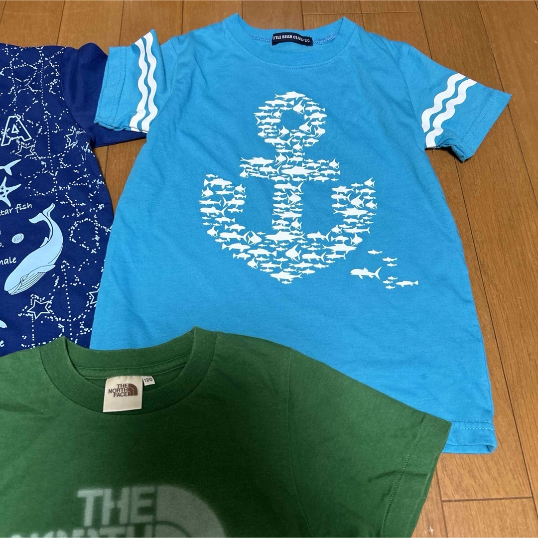 THE NORTH FACE(ザノースフェイス)の120cm 男の子 半袖Tシャツ 夏服 まとめ売り 3枚セット ノースフェイス キッズ/ベビー/マタニティのキッズ服男の子用(90cm~)(Tシャツ/カットソー)の商品写真