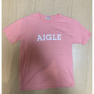 エーグル(AIGLE)のAIGLE Ｔシャツ　ピンク　Ｓサイズ(Tシャツ(半袖/袖なし))