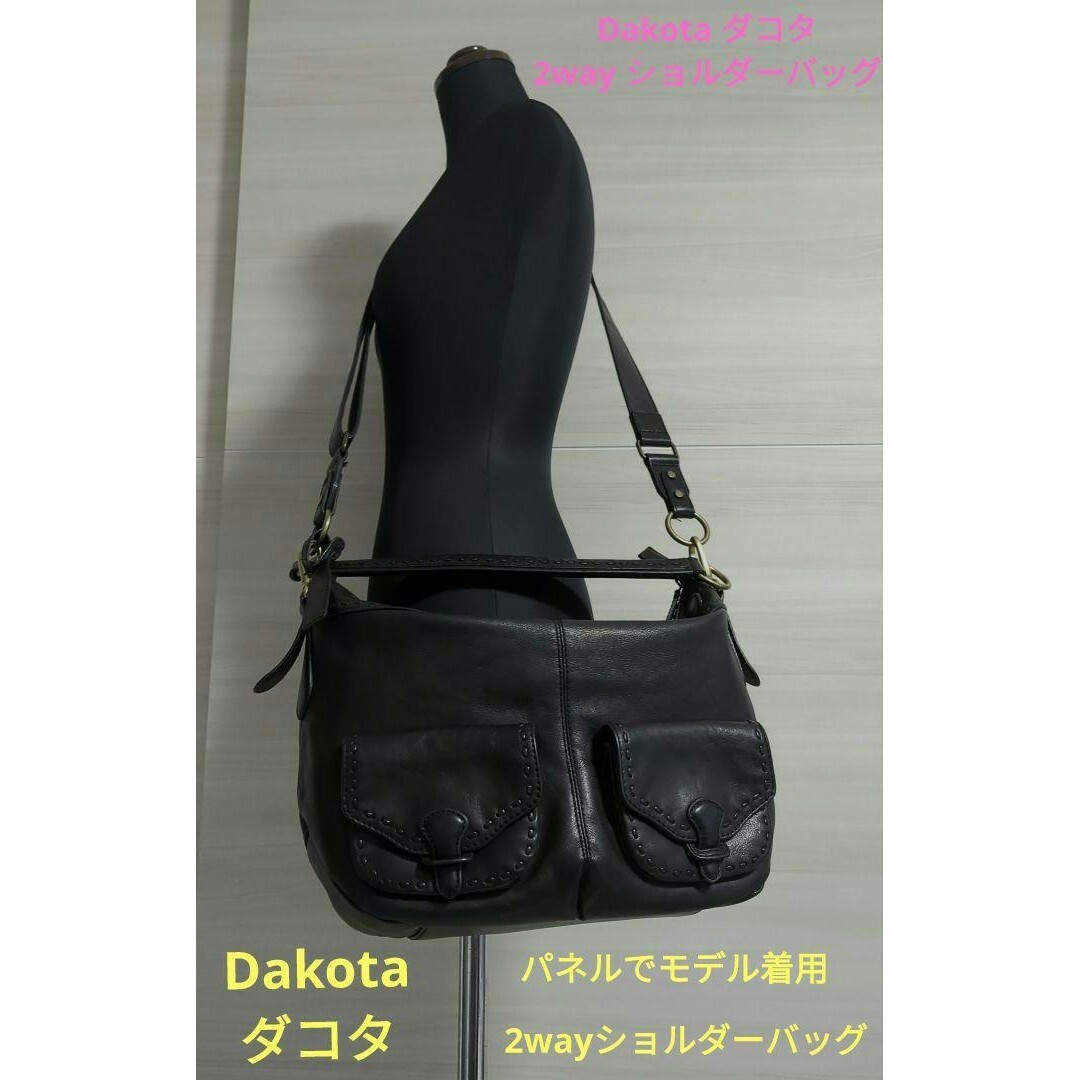 Dakota(ダコタ)のDakota　ダコタ　ショルダーバッグ　2way ポケット多数　革ステッチ使い レディースのバッグ(ショルダーバッグ)の商品写真