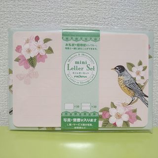 ミニレターセット　花と鳥(カード/レター/ラッピング)