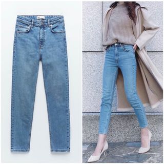 ザラ(ZARA)のZARA ハイライズデニムパンツ 32(デニム/ジーンズ)