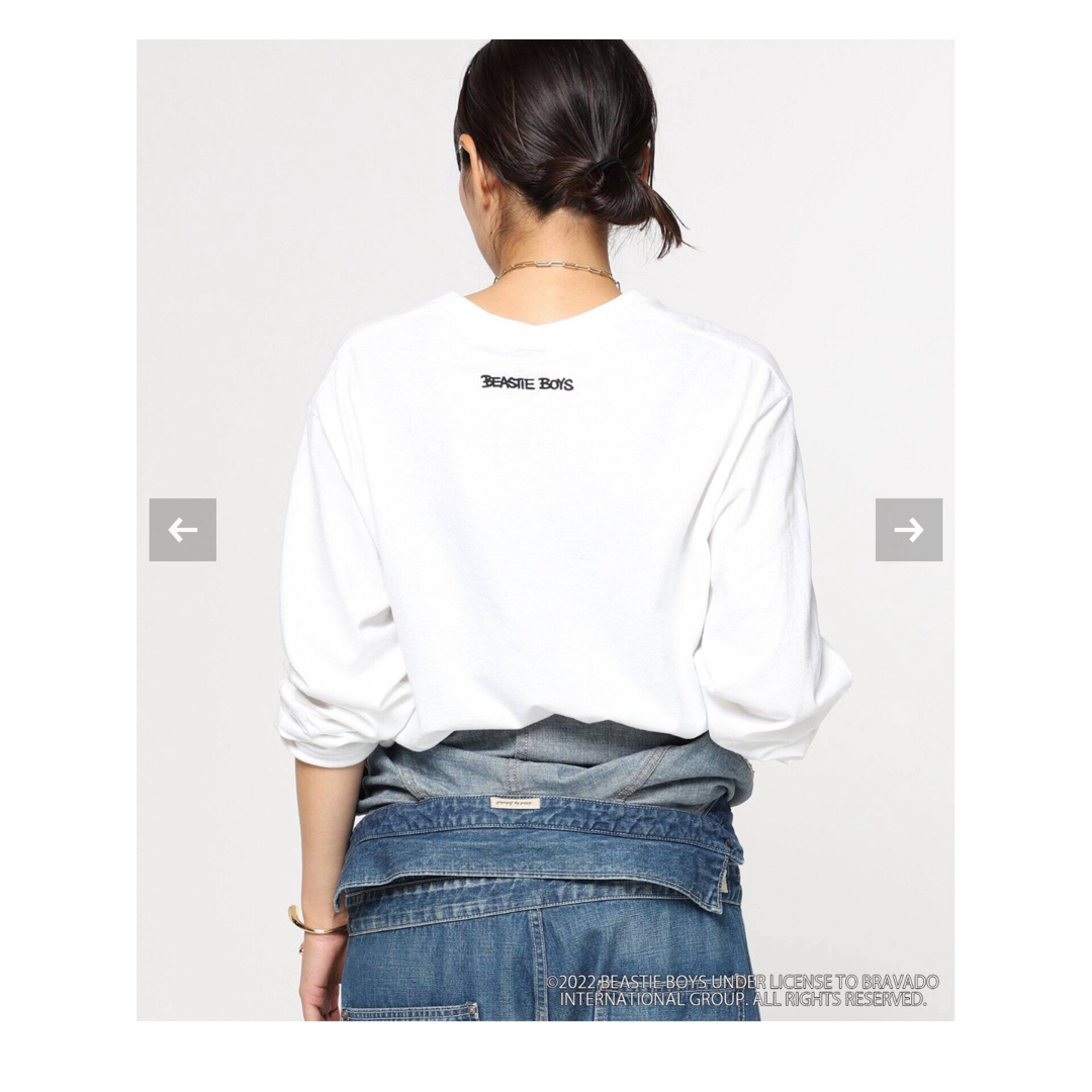 AP STUDIO(エーピーストゥディオ)のCHECK YOUR HEAD”ロングスリーブTシャツ レディースのトップス(Tシャツ(長袖/七分))の商品写真