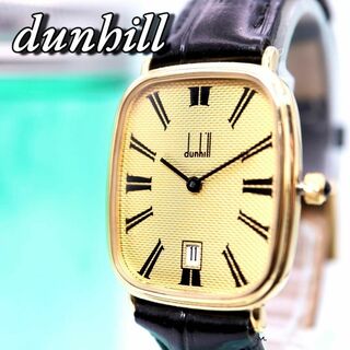 美品 Dunhill デイト スクエア ゴールド ユニセックス 腕時計 360(腕時計(アナログ))