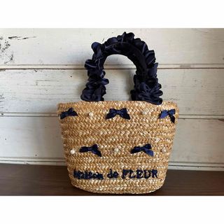 メゾンドフルール(Maison de FLEUR)の【美品】Maison de FLEUR メゾンドフルール かごバッグ(かごバッグ/ストローバッグ)