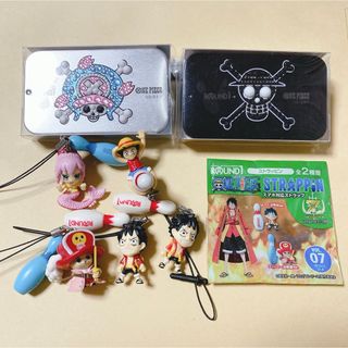 ワンピース(ONE PIECE)のラウンドワン ワンピース ストラップ ミニCANケース まとめ売り(キャラクターグッズ)