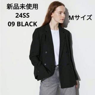 新品未使用 ユニクロ 24SS ダブルジャケット ブラック Mサイズ