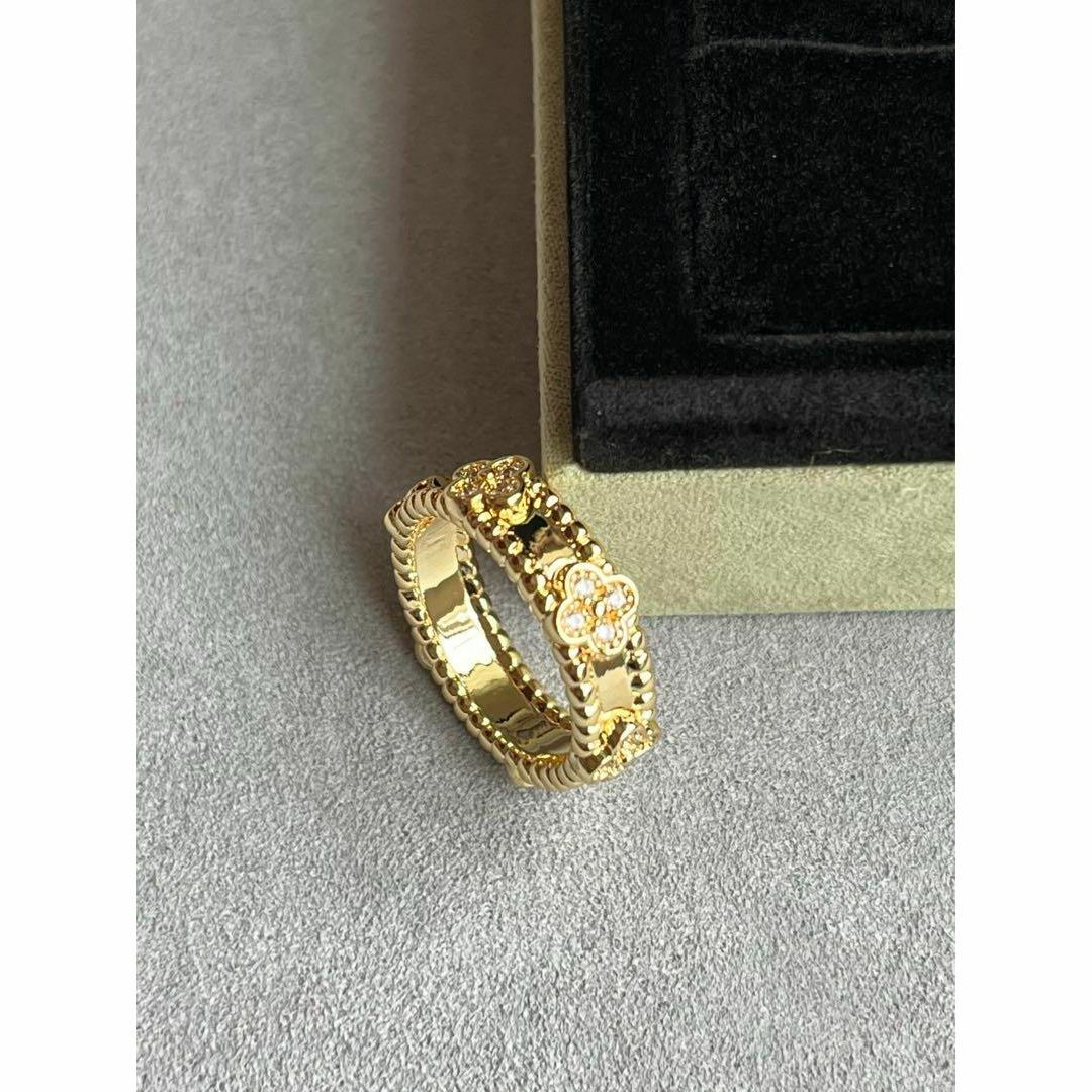 最高品質　イエローゴールド　12号 リング指輪  ダイヤモンド　モアナサイト レディースのアクセサリー(リング(指輪))の商品写真