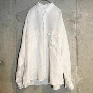 ポータークラシック(PORTER CLASSIC)の【美品】ポータークラシック ロールアップ リネン100% 長袖シャツ L(シャツ)