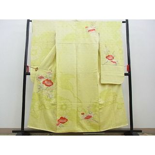 平和屋野田店■豪華振袖　絞り　駒刺繍　枝花文　逸品　BAAC1531kg(振袖)