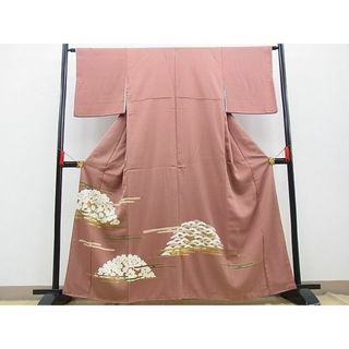 平和屋野田店■豪華色留袖　刺繍　ヱ霞菊梅松文　金彩　逸品　BAAC1526kg(着物)