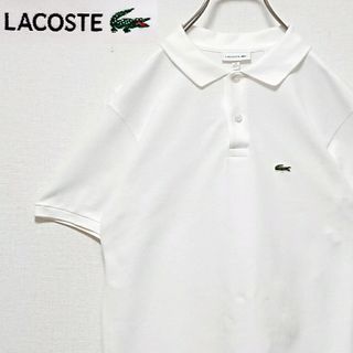 ラコステ(LACOSTE)の定番モデル ラコステ ワンポイント 刺繍 ロゴ ホワイト 半袖 ポロシャツ(ポロシャツ)