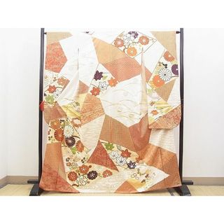 平和屋野田店■豪華振袖　駒刺繍　切嵌吉祥花蝶文　金彩　逸品　BAAC0788hv(振袖)