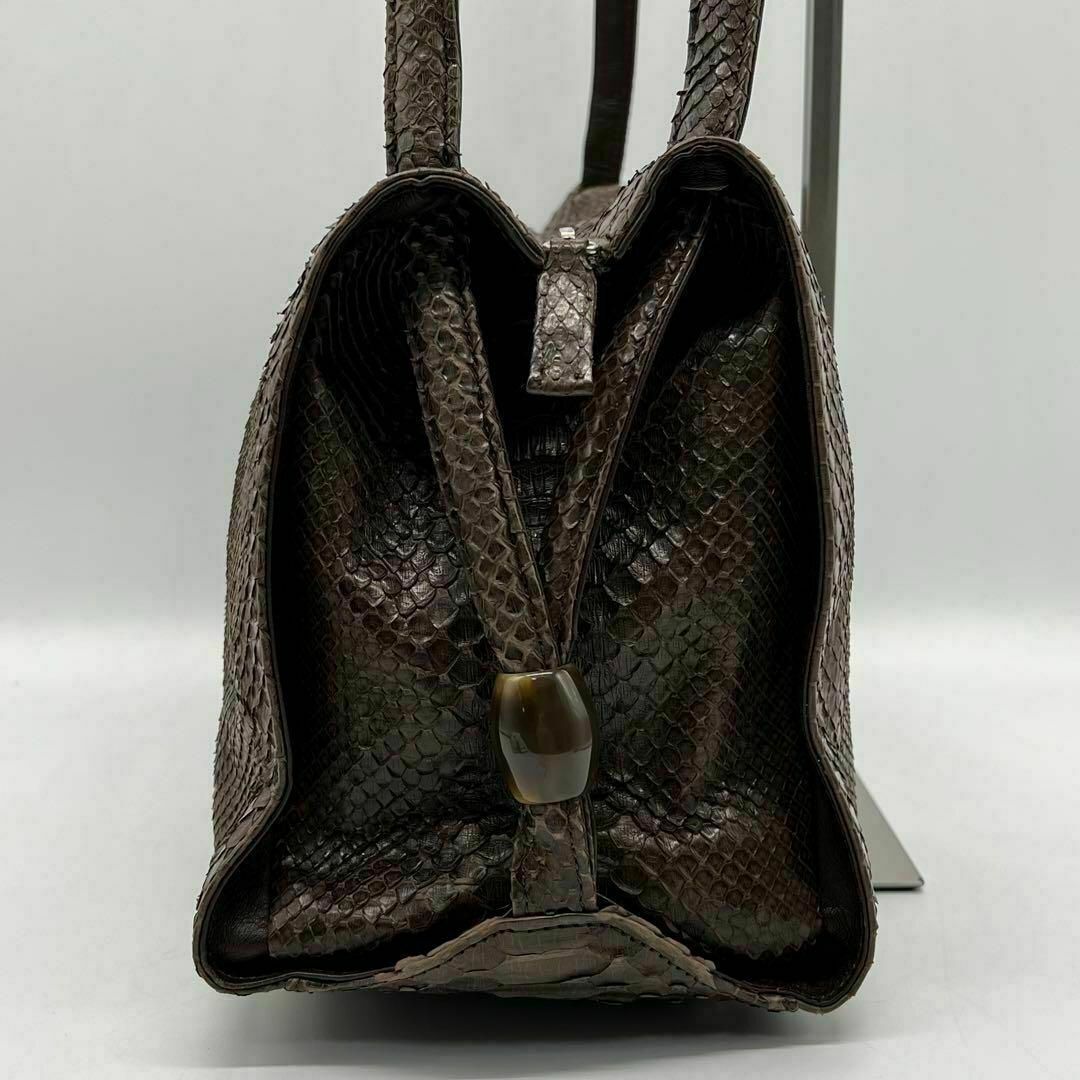 ✨️JRA✨️極美品✨️Python ハンドバッグ ミニボストン 手持ち 手提げ レディースのバッグ(ハンドバッグ)の商品写真