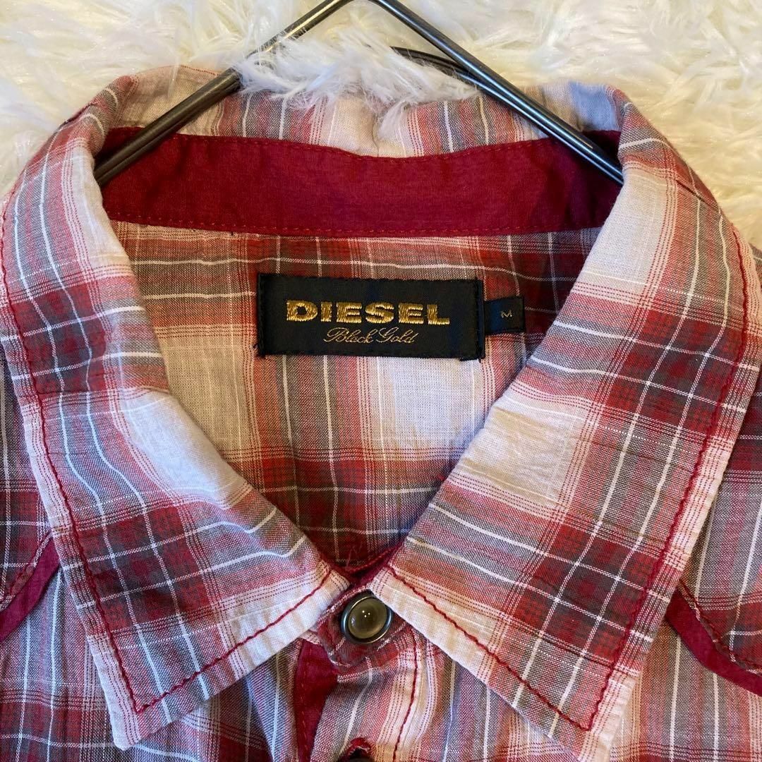 DIESEL(ディーゼル)の【未使用／美品】DIESEL 長袖チェックシャツ ドロストパンツ オールインワン レディースのレディース その他(その他)の商品写真