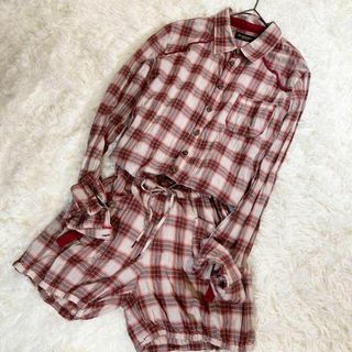 ディーゼル(DIESEL)の【未使用／美品】DIESEL 長袖チェックシャツ ドロストパンツ オールインワン(その他)