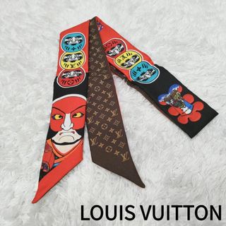 LOUIS VUITTON - 【希少デザイン】ルイヴィトン スカーフ ダルマ 歌舞伎 モノグラム 七福神