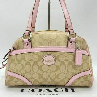 コーチ(COACH)の✨良品✨COACH　コーチ　シグネチャー　ハンドバッグ　ミニボストン(ショルダーバッグ)