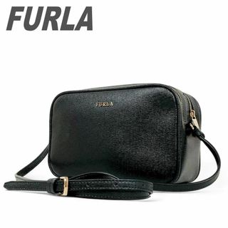 フルラ(Furla)の未使用 フルラ ショルダーバッグ カメラバッグ ブラック 黒 ダブルファスナー(ショルダーバッグ)