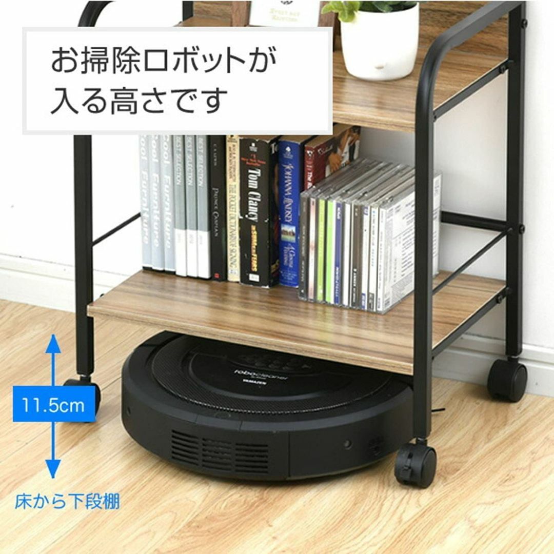 【色: ナチュラルメイプル】[山善] ラック キャスター付き 2段 カラーボック インテリア/住まい/日用品の収納家具(その他)の商品写真