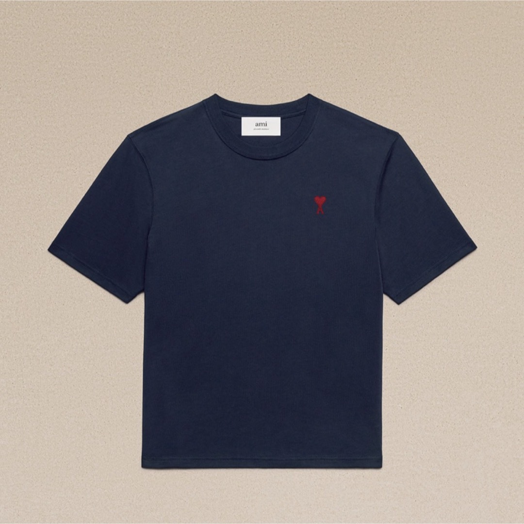 amiparis オーガニックコットンジャージー Tシャツ　ナイトブルー　M メンズのトップス(Tシャツ/カットソー(半袖/袖なし))の商品写真