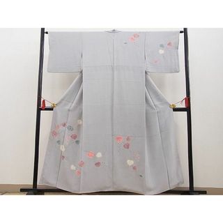 平和屋野田店■訪問着　手描き　絞り　ふくれ織　葡萄蔦の葉文　逸品　BAAC3071yc(着物)