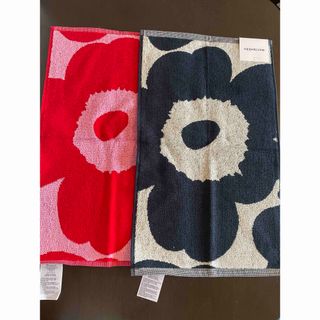 マリメッコ(marimekko)のマリメッコ ウニッコ柄 ゲストタオル フェイスタオル 2枚セット(タオル/バス用品)