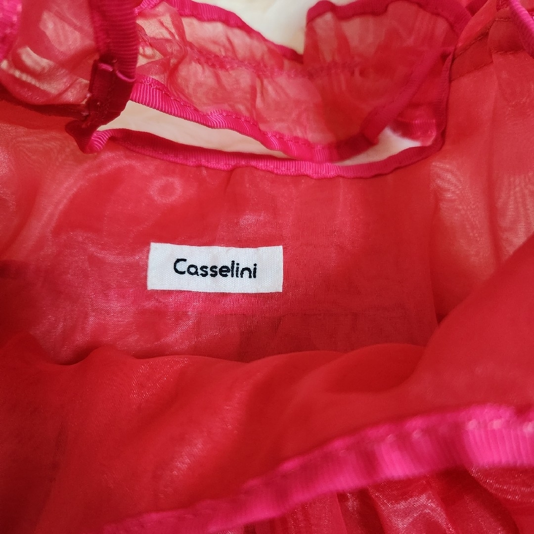 Casselini(キャセリーニ)の新品 CASSELINI キャセリーニ ギャザートートバッグ ピンク レディースのバッグ(トートバッグ)の商品写真