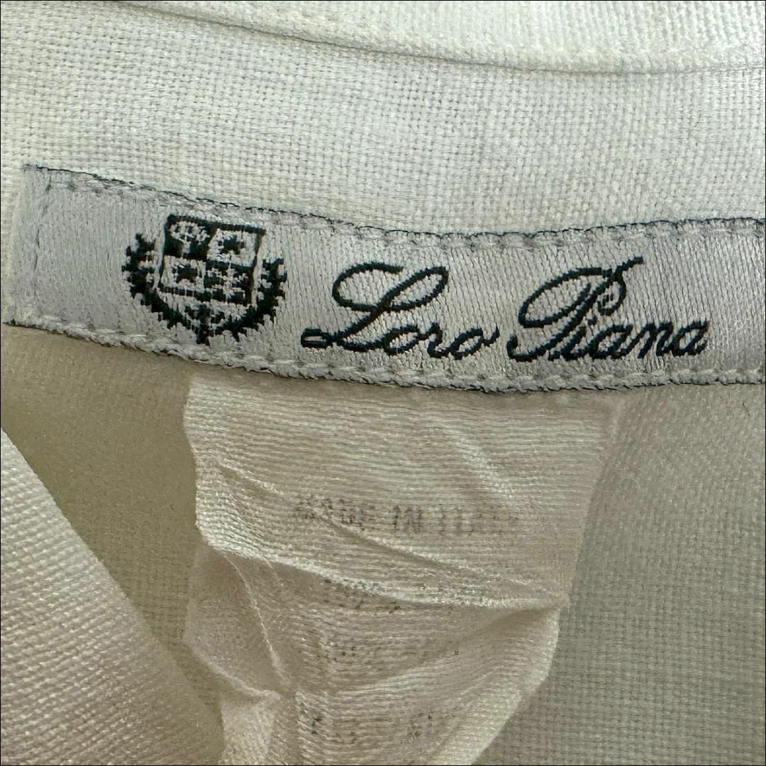 LORO PIANA(ロロピアーナ)のJ5055 美品 ロロピアーナ オーバーサイズリネンシャツ ホワイト L メンズのトップス(シャツ)の商品写真