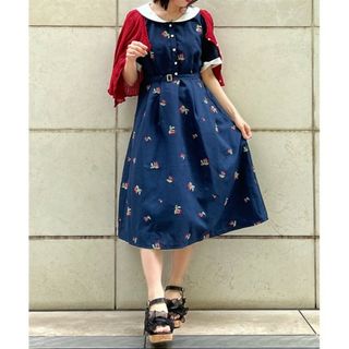 アクシーズファム(axes femme)のaxes femme さくらんぼ刺繍ワンピース&カーディガン(ひざ丈ワンピース)