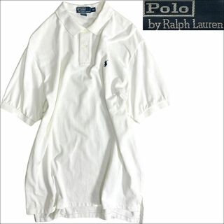 ポロラルフローレン(POLO RALPH LAUREN)のJ6377 新品 ポロラルフローレン 鹿の子ポロシャツ ホワイト XXL(ポロシャツ)