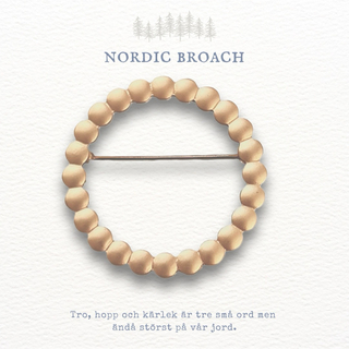 Nordic broach 北欧風 ブローチ サークル マットゴールドA(ブローチ/コサージュ)
