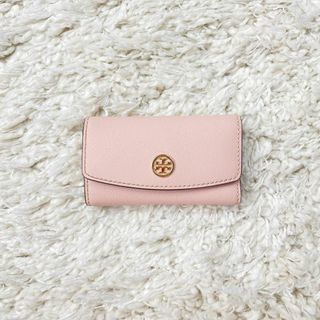 Tory Burch - TORY BURCH ロビンソン 6連 キーケース ピンク レザー