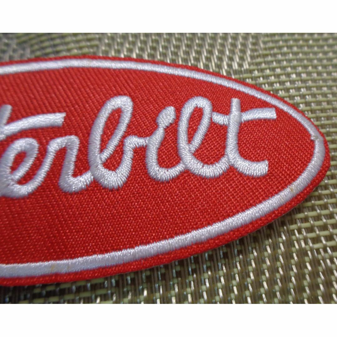 《赤白楕円Pb》新品◆ピータービルト・モータースPeterbilt 刺繍ワッペン ハンドメイドの素材/材料(各種パーツ)の商品写真