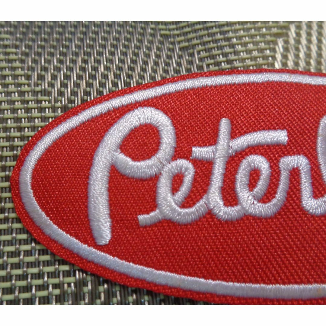 《赤白楕円Pb》新品◆ピータービルト・モータースPeterbilt 刺繍ワッペン ハンドメイドの素材/材料(各種パーツ)の商品写真
