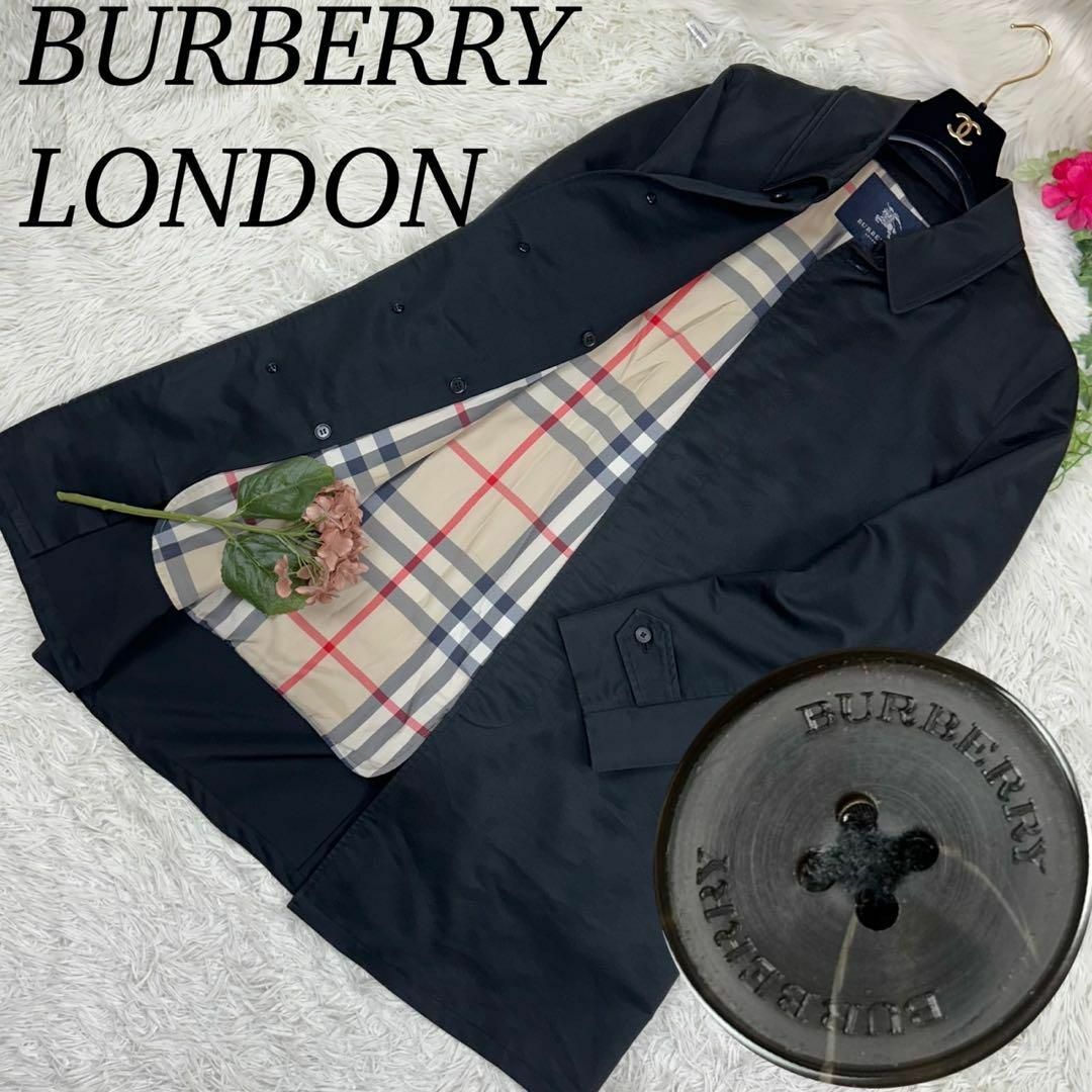 BURBERRY(バーバリー)のバーバリー ロンドン メンズ ステンカラーコート ライナー付き ブラック 黒 M メンズのジャケット/アウター(ステンカラーコート)の商品写真