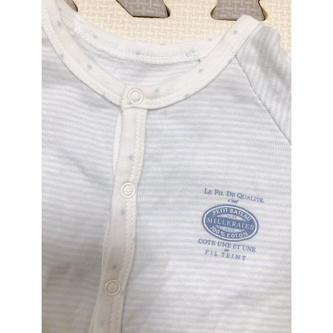 PETIT BATEAU(プチバトー)のロンパース　2枚セット　まとめ売り キッズ/ベビー/マタニティのベビー服(~85cm)(ロンパース)の商品写真