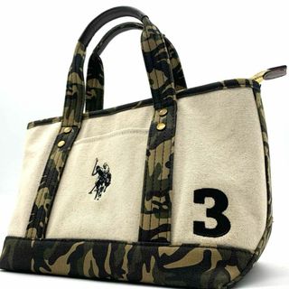 ユーエスポロアッスン(U.S. POLO ASSN.)のポロアッスン　キャンバス ハンドバッグ カモフラ 手持ち(トートバッグ)