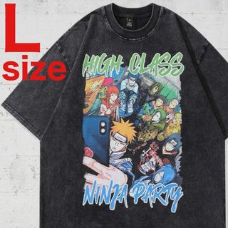 【希少】ナルト　NARUTO　暁　あかつき　半袖　Tシャツ　ブラック　Lサイズ(Tシャツ/カットソー(半袖/袖なし))