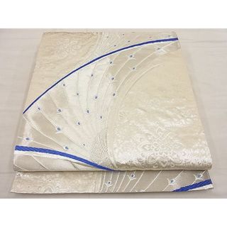 平和屋野田店■六通柄袋帯　唐織　孔雀羽正倉院文　銀糸　逸品　BAAC8717ip(帯)