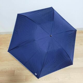 アクアスキュータム 晴雨兼用折りたたみ傘 ワンポイント メンズ レディース 紺