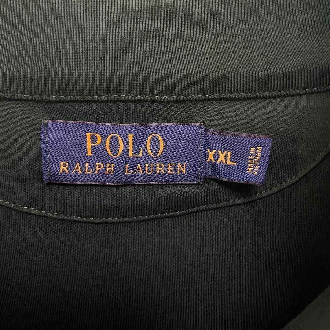 POLO RALPH LAUREN(ポロラルフローレン)のUSA古着 ポロ ラルフローレン ハーフジップ ロンT オーバーサイズ 刺繍 緑 メンズのトップス(Tシャツ/カットソー(七分/長袖))の商品写真