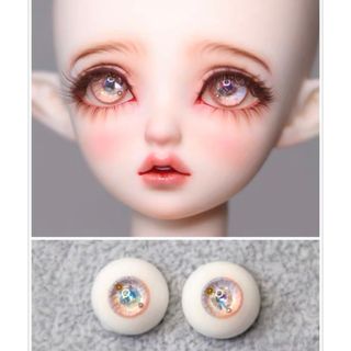 レジン アイ bjd ドール 16mm 人形 SD MSD  オレンジ(人形)