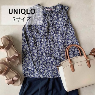【美品】UNIQLO リバティ Sサイズ(シャツ/ブラウス(半袖/袖なし))