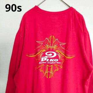 ピコ(PIKO)の90s ピコ PIKO オールド ロンT 長袖 シャツ 赤 レッド メンズ L(Tシャツ/カットソー(七分/長袖))